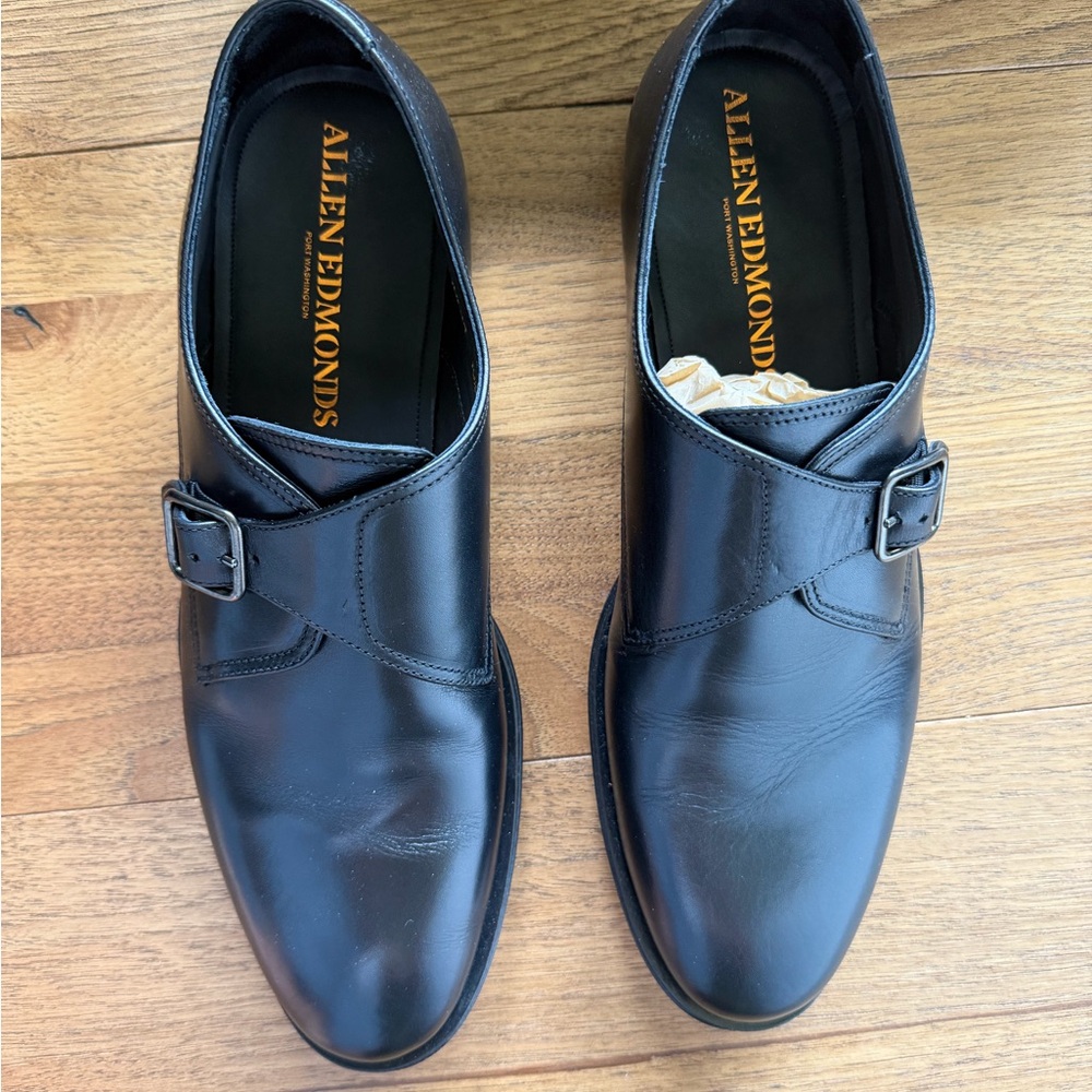 Allen Edmonds Black Leather Umbria Monk Strap Dress Shoe Men’s Sz‎ 10.5